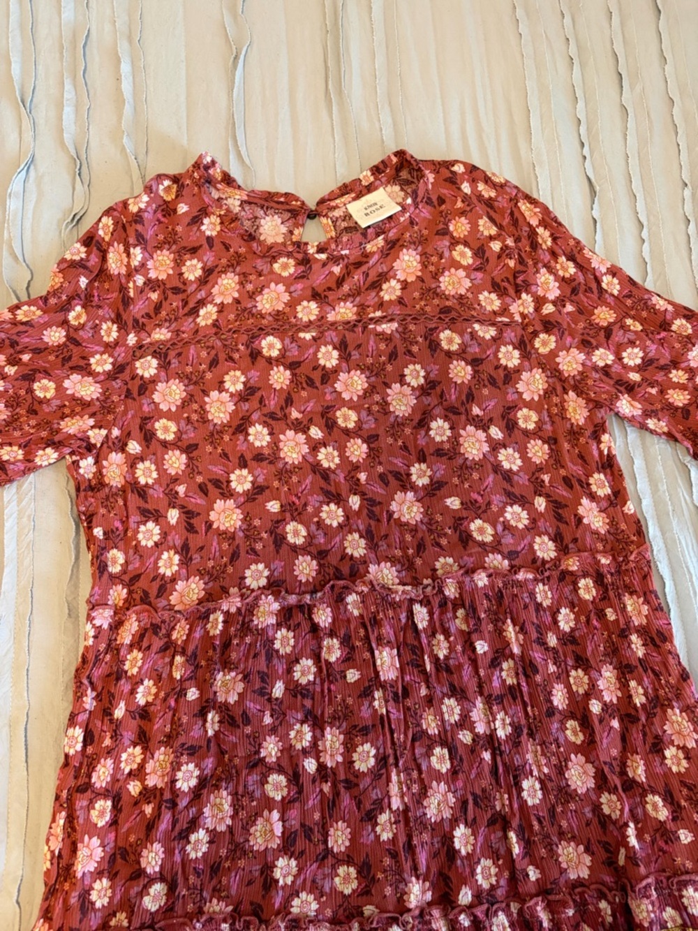 Knox Rose Floral Boho Tiered Dress | Size L - Picture 2 of 6
